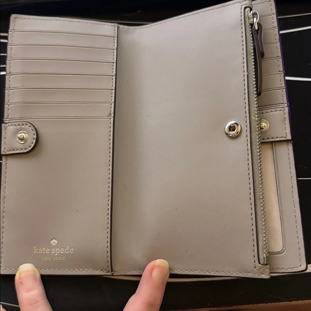 Kate Spade gray Leather Clutch